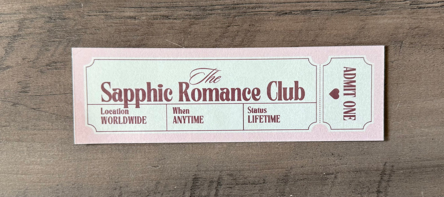 Sapphic Romance Club Bookmark