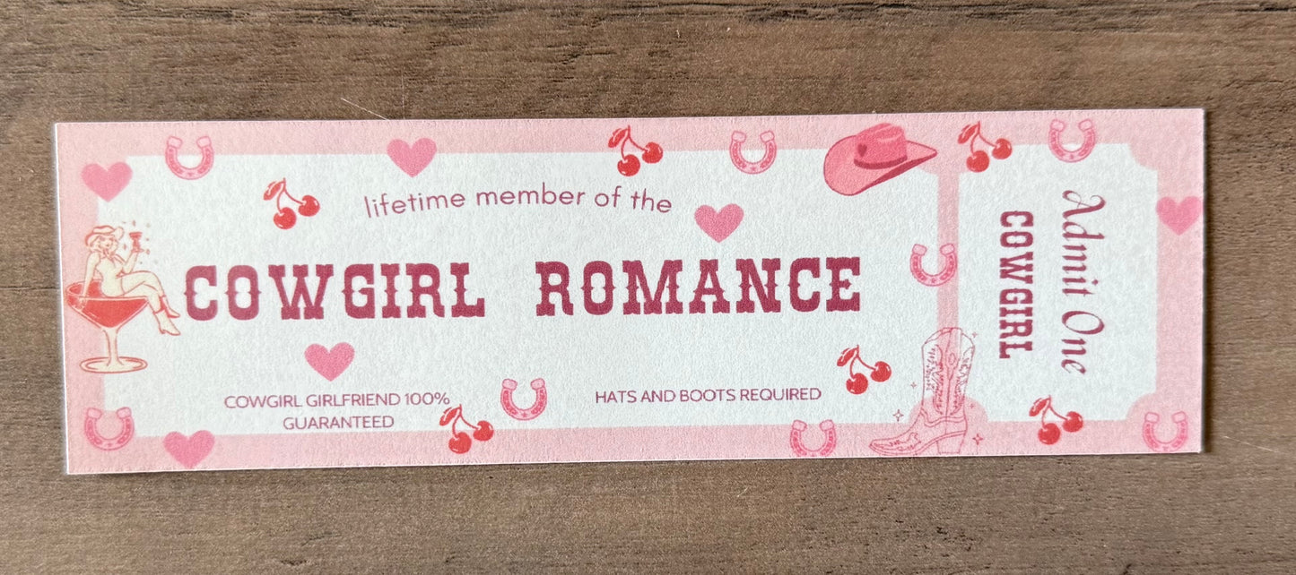 Cowgirl Romance Club Bookmark