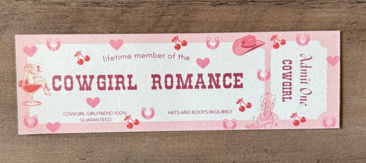 Cowgirl Romance Club Bookmark