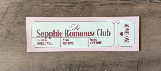 Sapphic Romance Club Bookmark